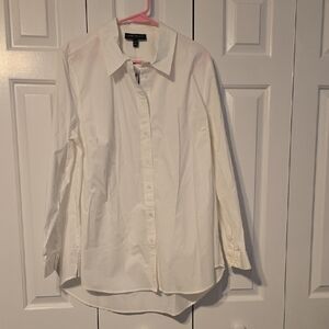 Lane Bryant White Button Down Shirt